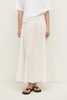 Assembly Label - Sarah Cotton Maxi Skirt (White) Assembly Label