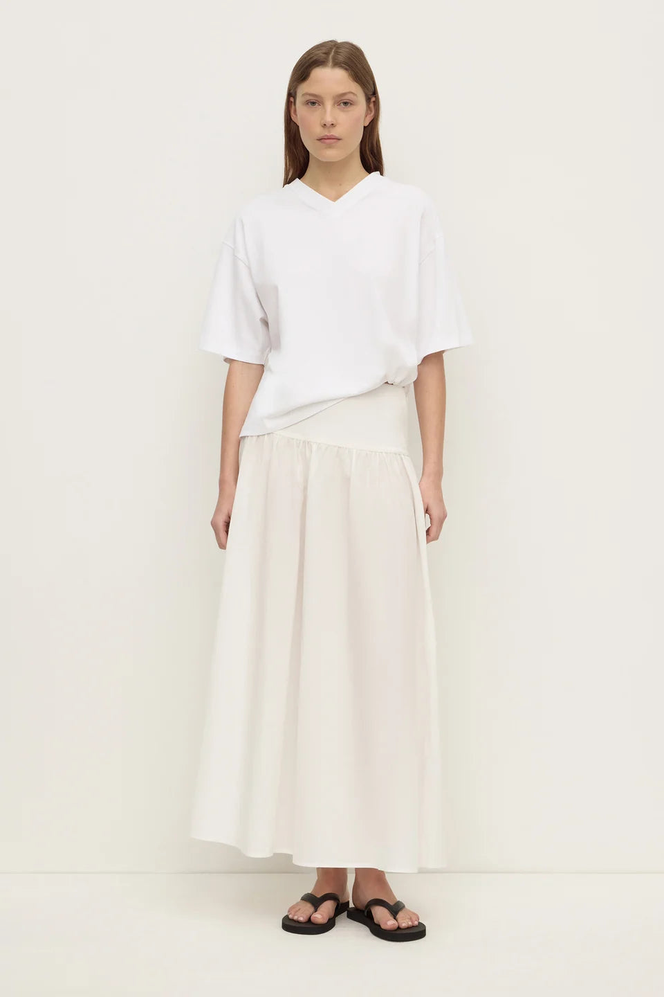 Assembly Label - Sarah Cotton Maxi Skirt (White) Assembly Label