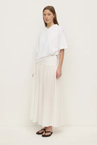 Assembly Label - Sarah Cotton Maxi Skirt (White) Assembly Label