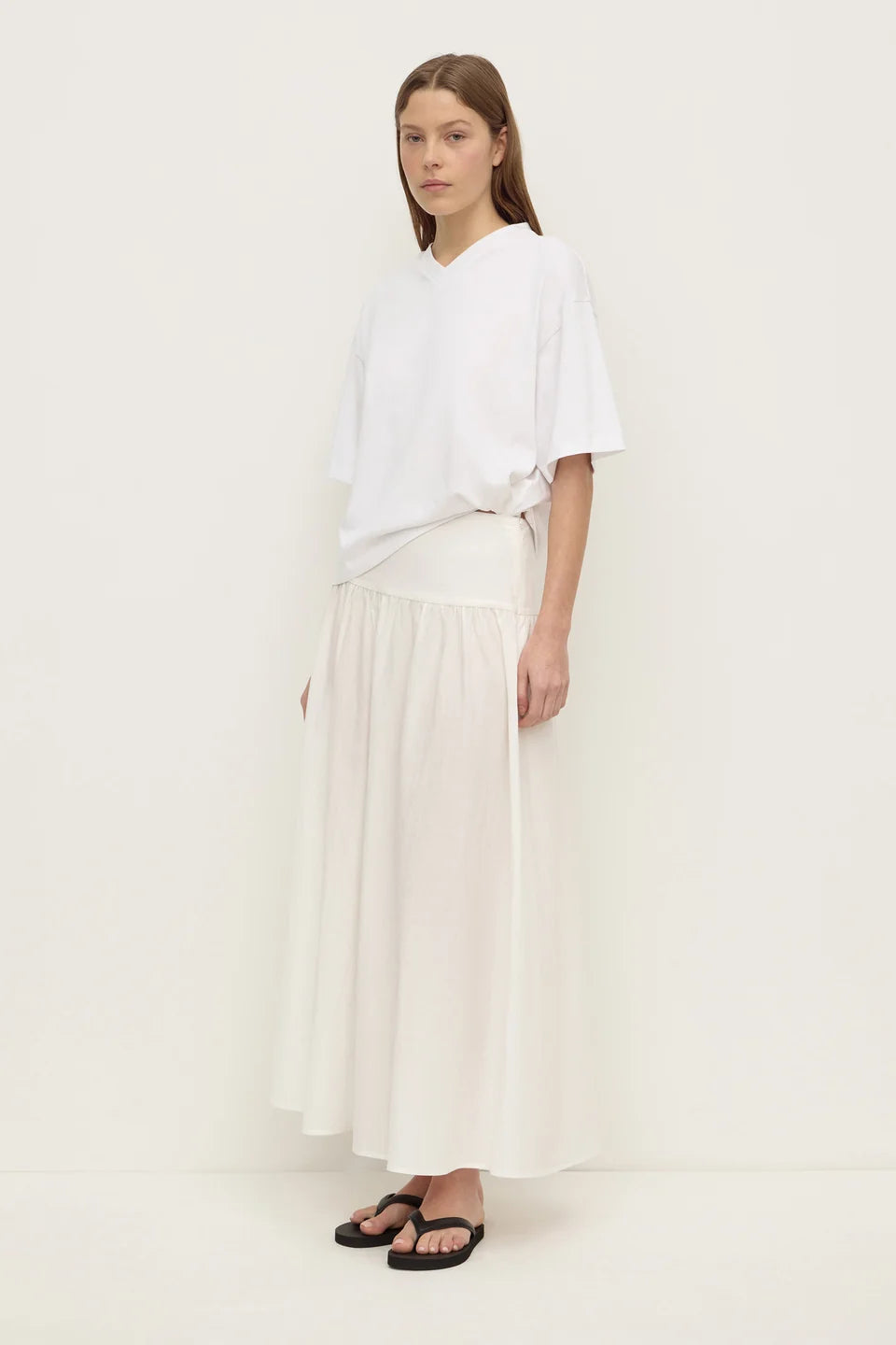 Assembly Label - Sarah Cotton Maxi Skirt (White) Assembly Label