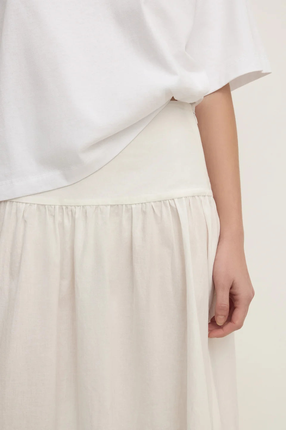 Assembly Label - Sarah Cotton Maxi Skirt (White) Assembly Label