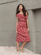 Kivari - Saro Midi Dress (Brick) Kivari