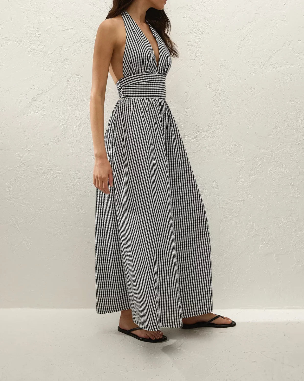 Faithful The Brand - Lido Maxi Dress (Black Texture) Faithfull The Brand