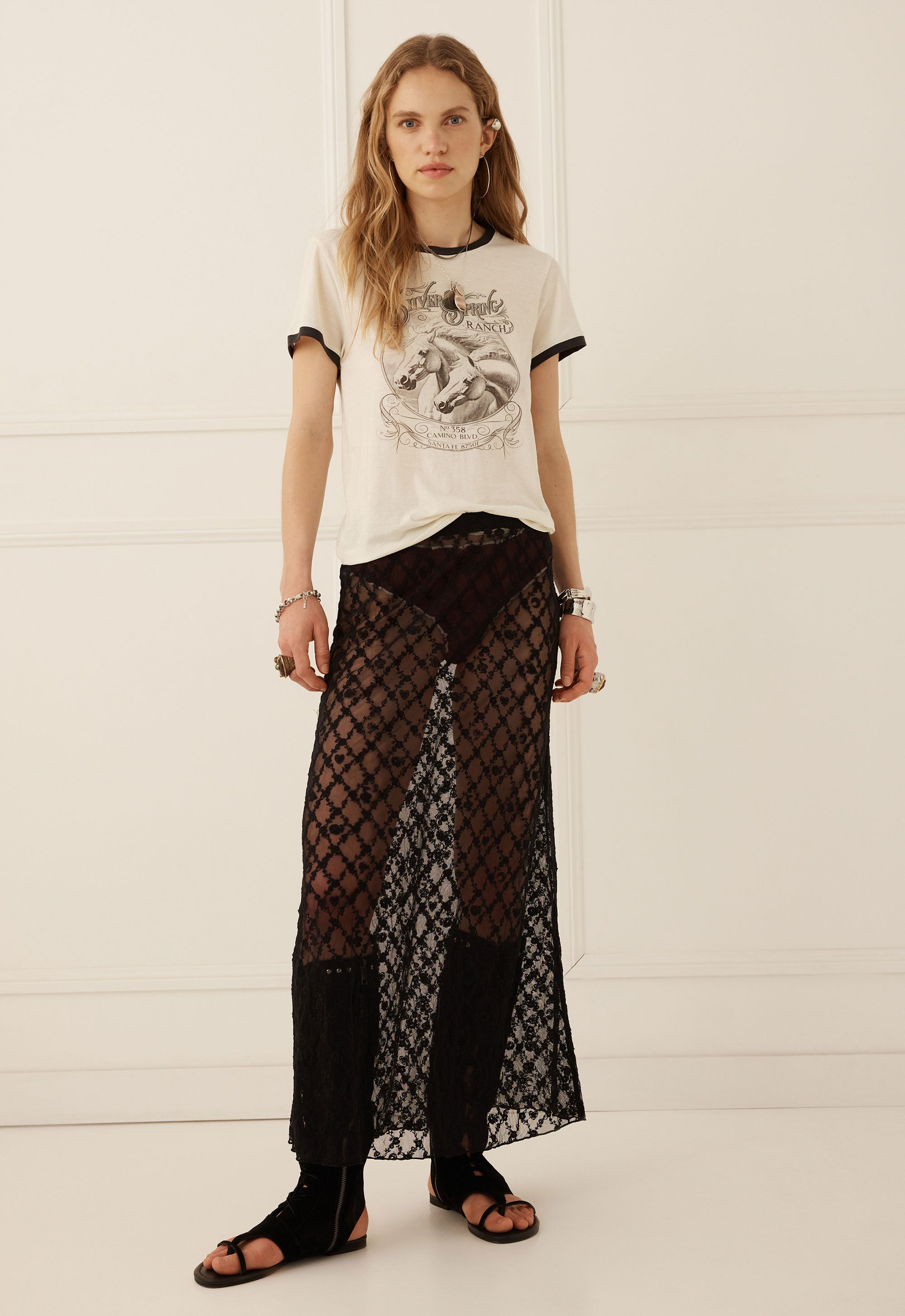 Spell - Serpent Lace Maxi Skirt Spell