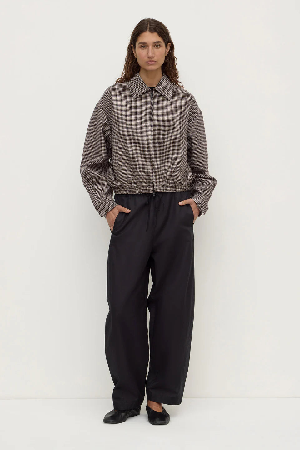 Assembly Label - Solana Wool Coat (Brown Black Chck) Assembly Label