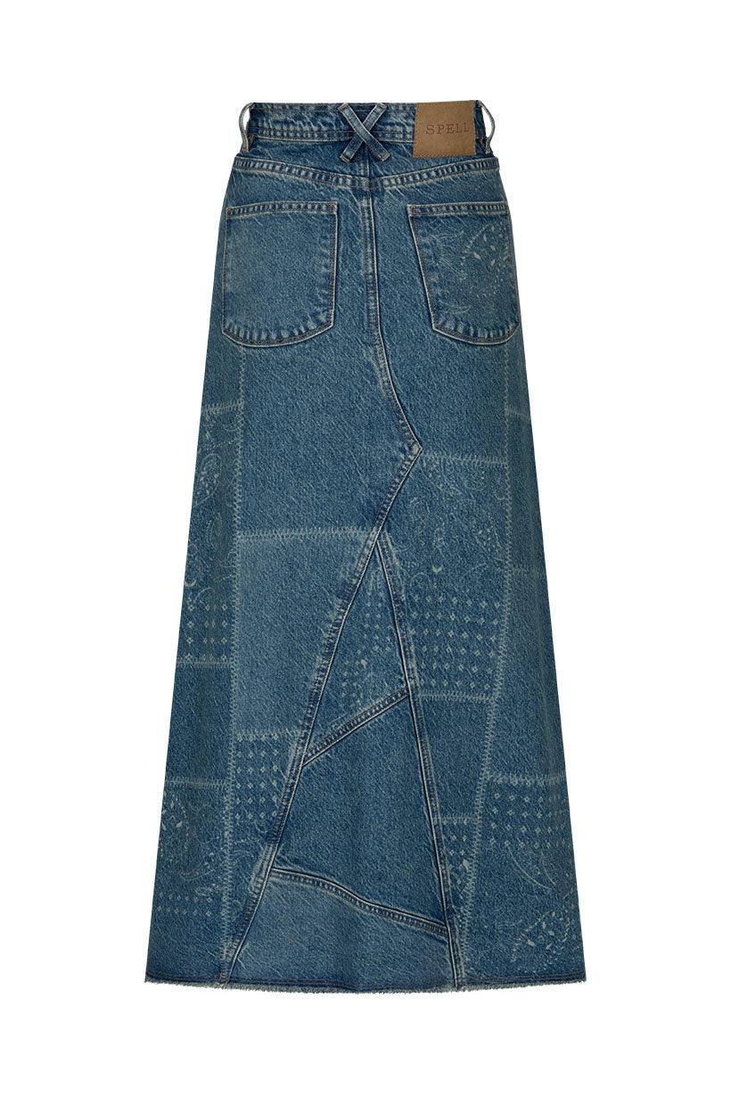 Spell Road Trip Denim Maxi Skirt - Bandana – Dear Blackbird Boutique