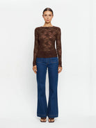 Kivari - Victoria Lace Top (Chocolate) Kivari