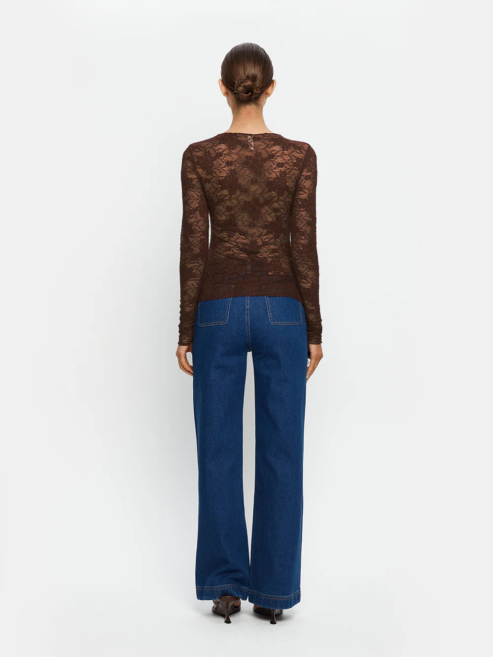 Kivari - Victoria Lace Top (Chocolate) Kivari