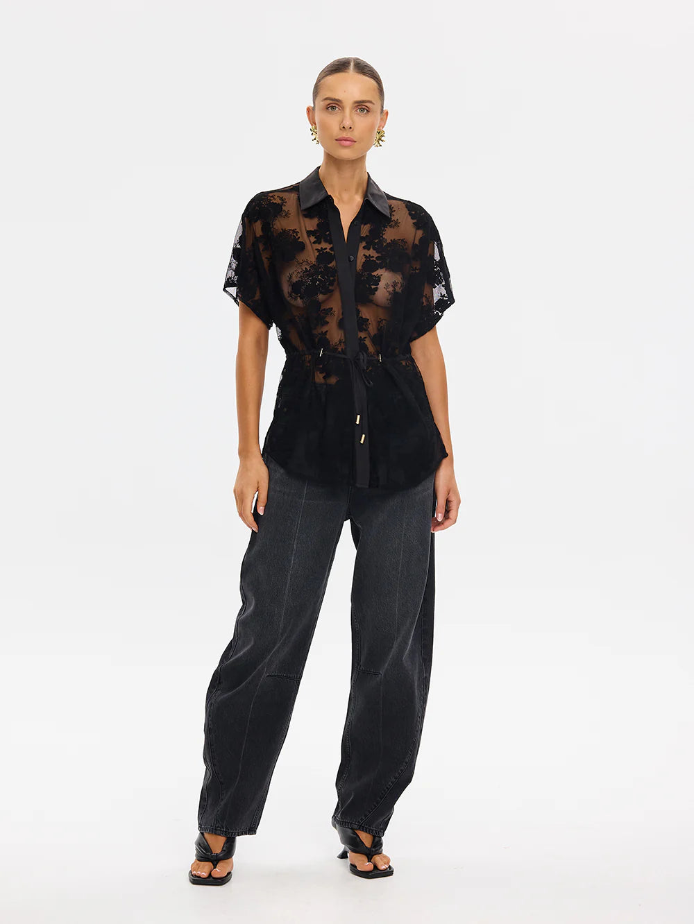 Kivari - Jaxon Lace Shirt (Black) Kivari