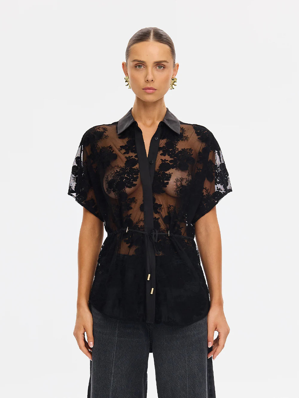 Kivari - Jaxon Lace Shirt (Black) Kivari