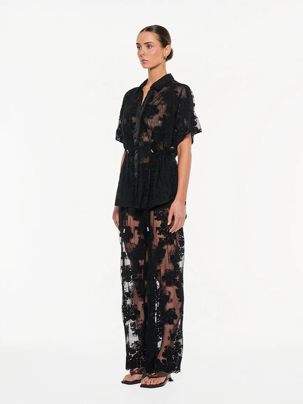 Kivari - Jaxon Lace Shirt (Black) Kivari