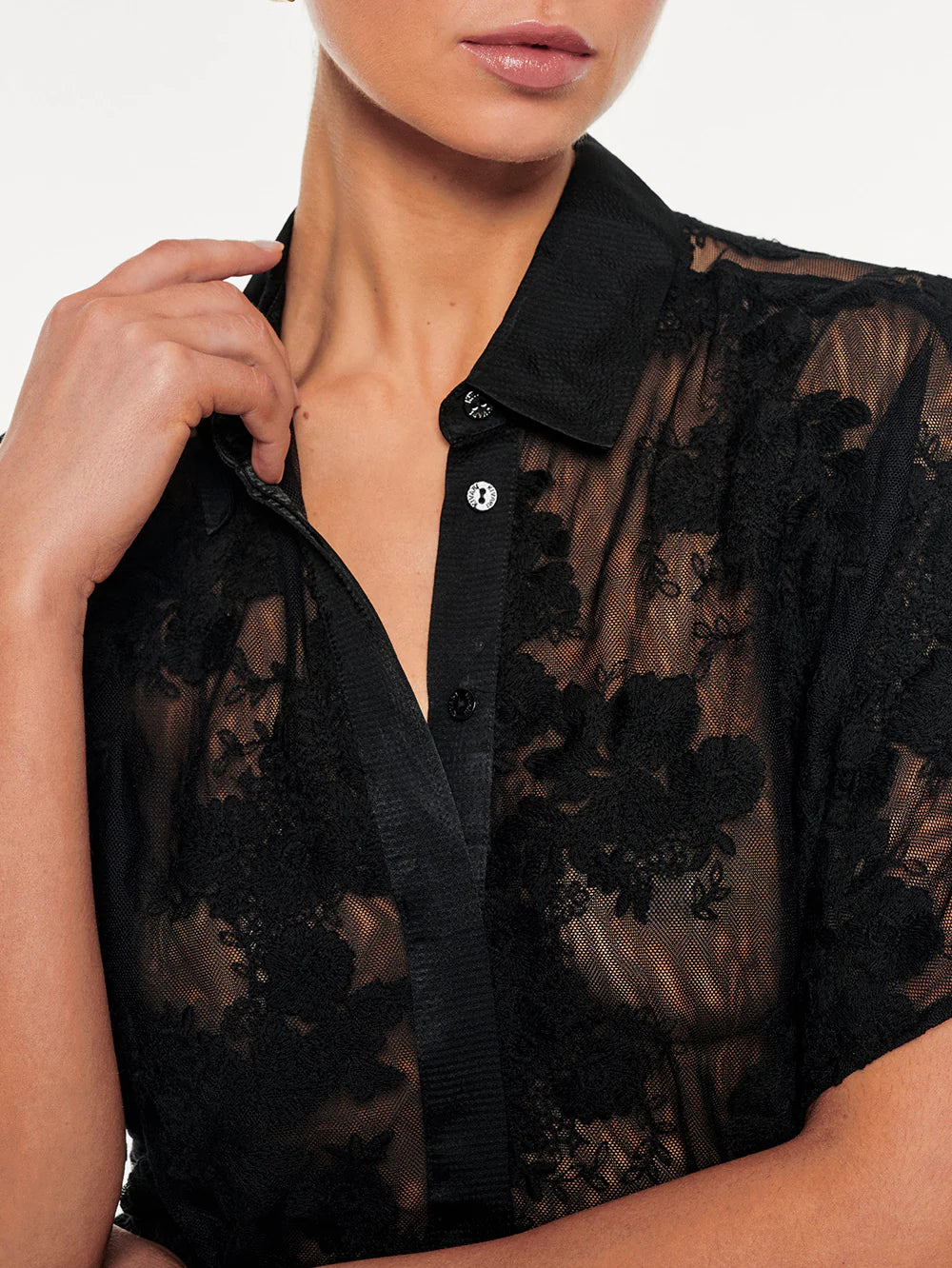 Kivari - Jaxon Lace Shirt (Black) Kivari