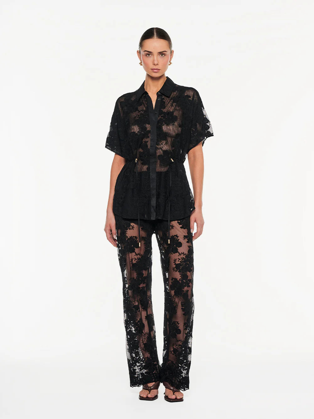 Kivari - Jaxon Lace Shirt (Black) Kivari