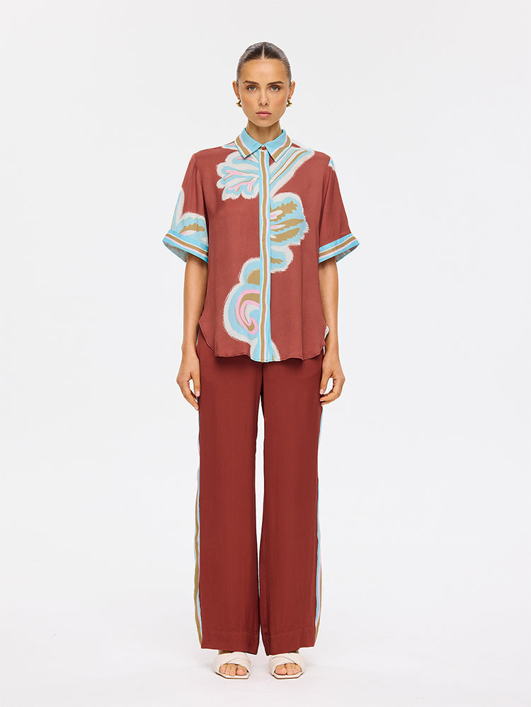 (Pre-Order) Kivari - Enzo Shirt (Maroon) Kivari