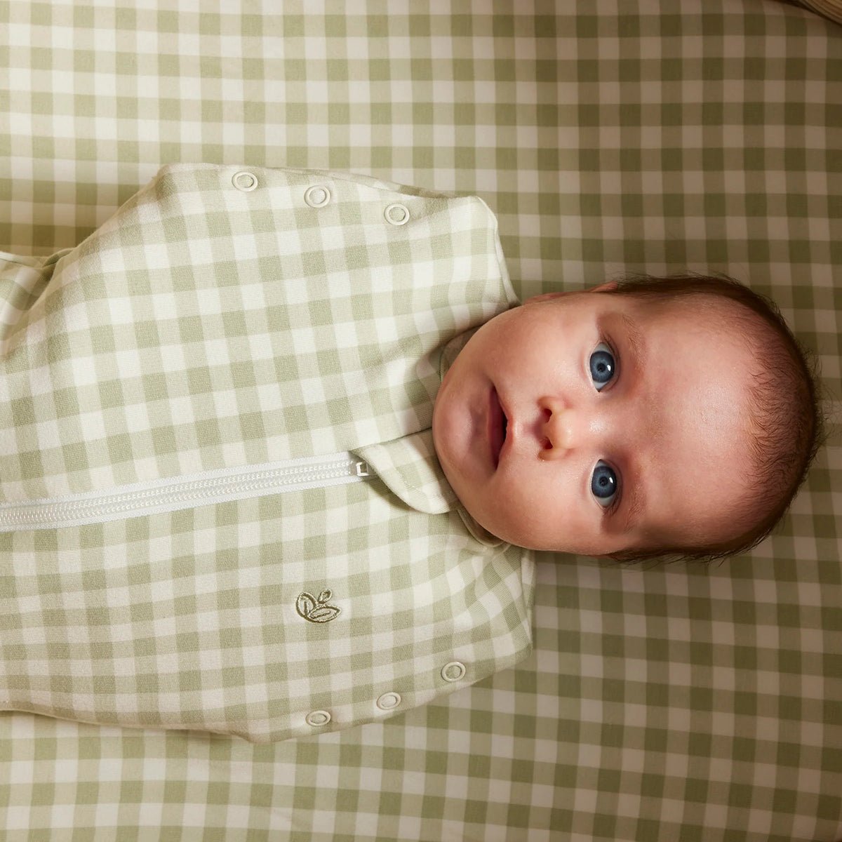 KYND Baby - Swaddle Sleeping Bag (Gumleaf Gingham) KYND Baby