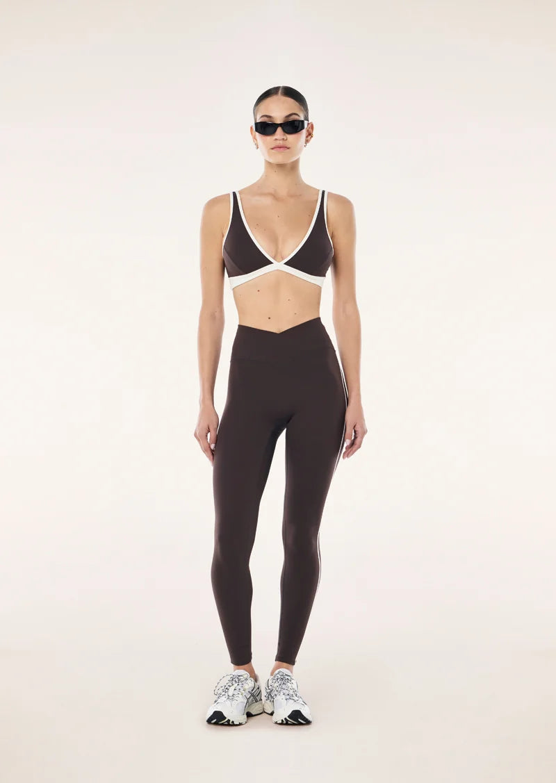 P.E Nation - Vibe Sports Bra (Coffee/Whisper White) P.E Nation