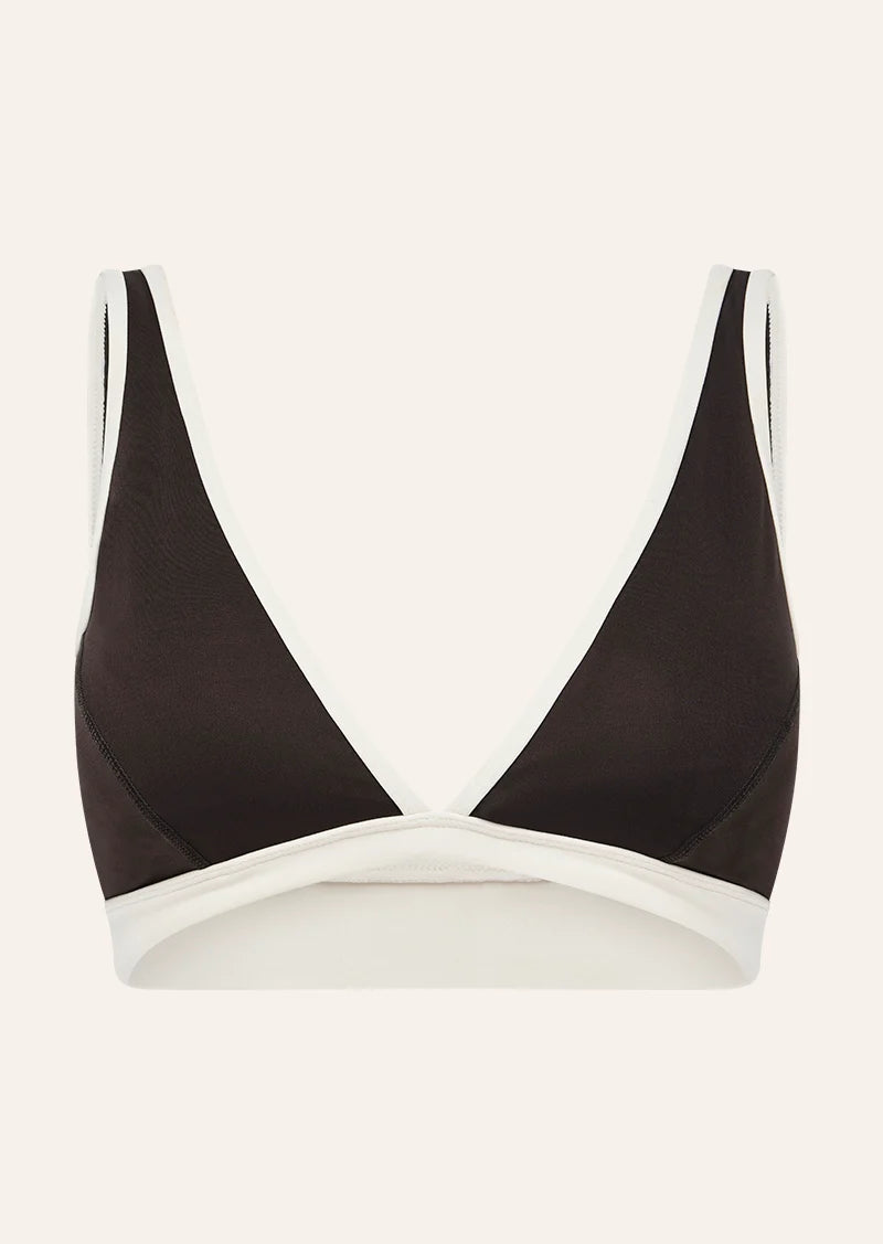 P.E Nation - Vibe Sports Bra (Coffee/Whisper White) P.E Nation