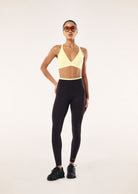 P.E Nation - Vita Full Length Leggings (Black Bean/Soft Yellow) P.E Nation