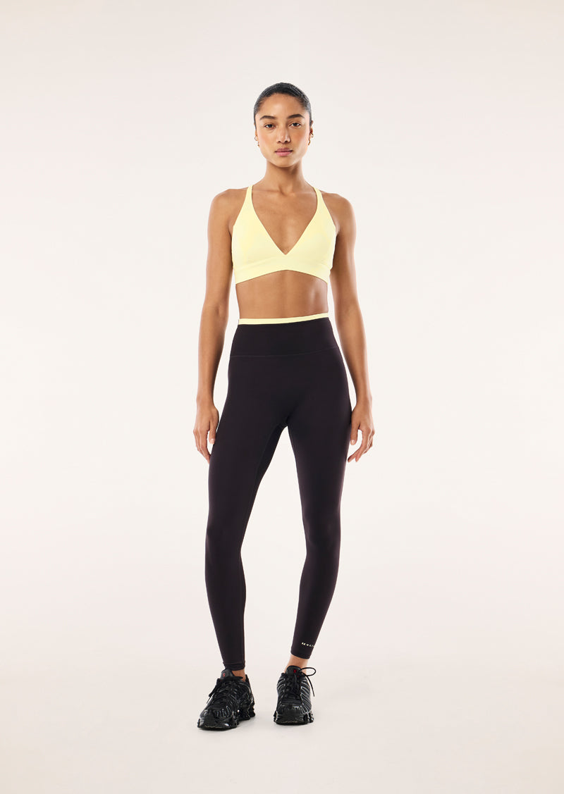 P.E Nation - Vita Full Length Leggings (Black Bean/Soft Yellow) P.E Nation