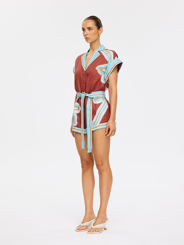 (Pre-Order) Kivari - Enzo Playsuit (Maroon) Kivari