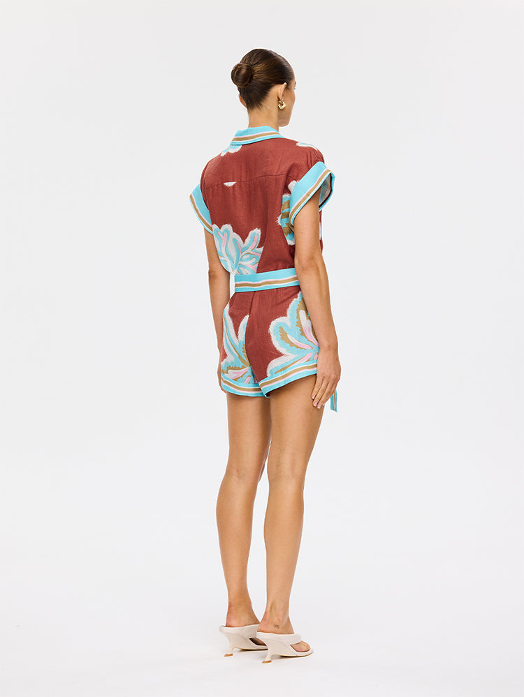 (Pre-Order) Kivari - Enzo Playsuit (Maroon) Kivari