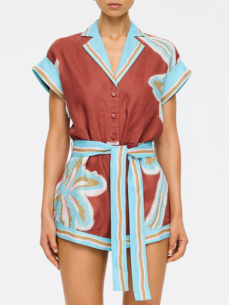 (Pre-Order) Kivari - Enzo Playsuit (Maroon) Kivari