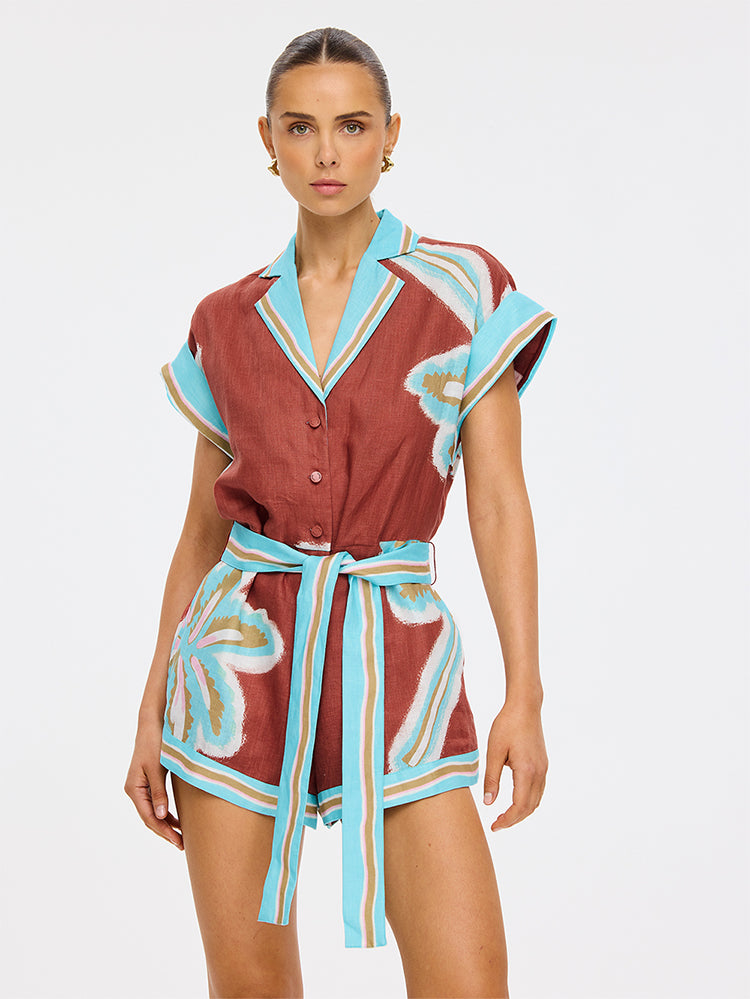 (Pre-Order) Kivari - Enzo Playsuit (Maroon) Kivari