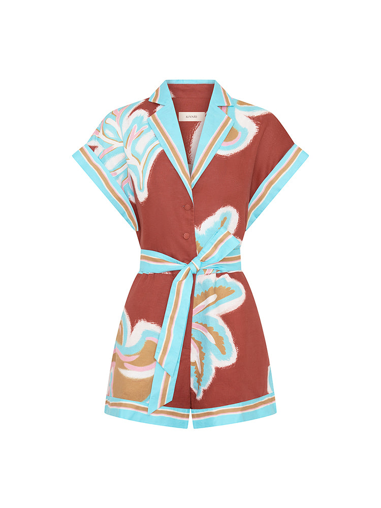(Pre-Order) Kivari - Enzo Playsuit (Maroon) Kivari
