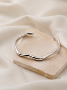 Wave Sterling Silver Plated Bangle Dear Blackbird Boutique