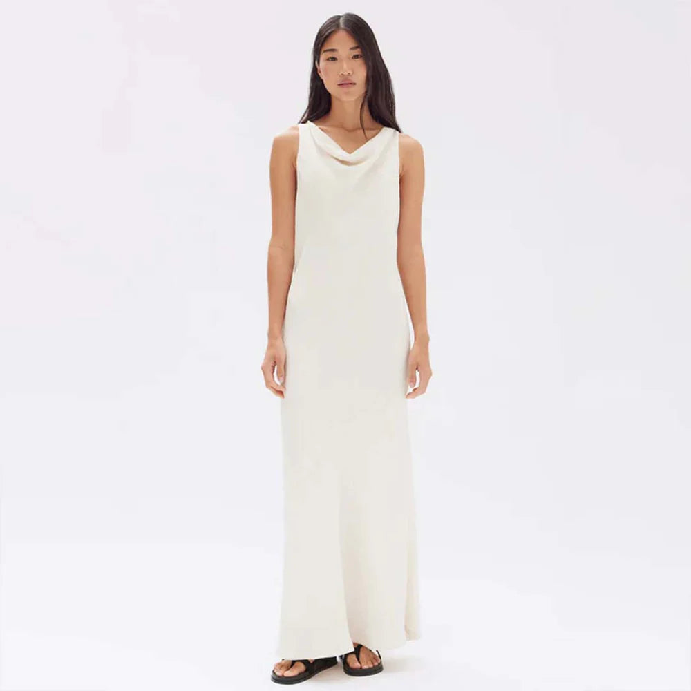 Assembly Label - Reign Texture Midi Dress (Cream) – Dear Blackbird Boutique
