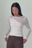 Arcaa - Mabel LS Twist Top (Cream) Arcaa