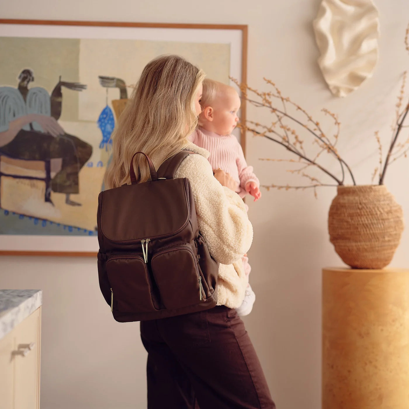 OiOi - Signature Nappy Backpack (Chocolate Nylon) OiOi