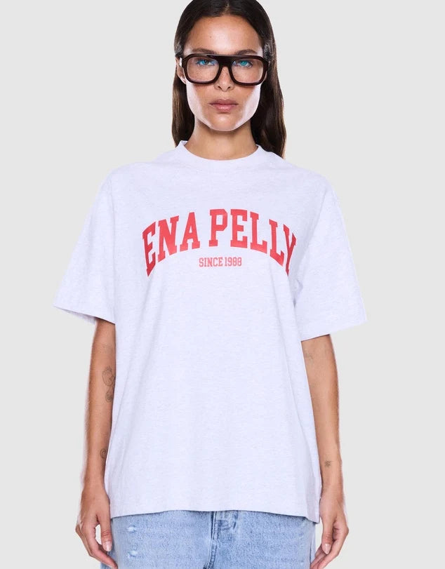Ena Pelly - Sophia Relaxed Tee (White Marle) Ena Pelly