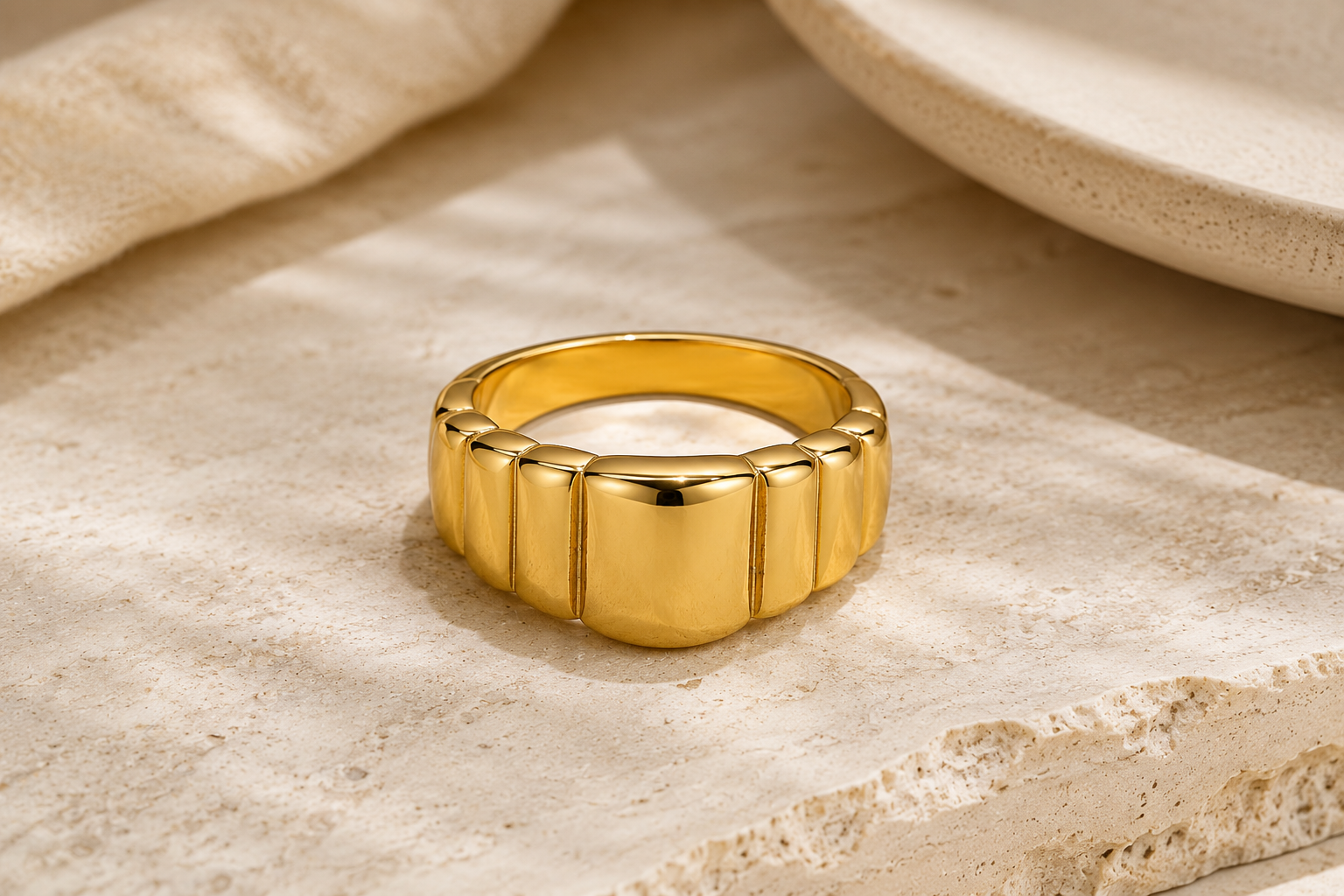 Loretta 18K Gold Plated Ring Dear Blackbird Boutique